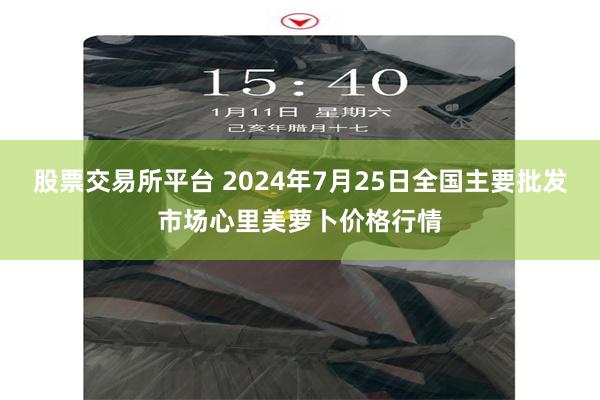 股票交易所平台 2024年7月25日全国主要批发市场心里美萝卜价格行情