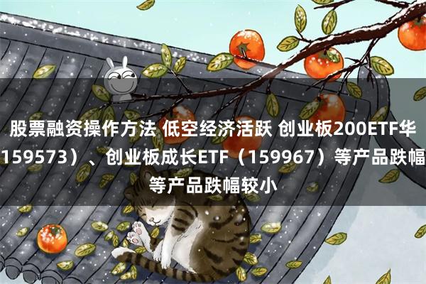 股票融资操作方法 低空经济活跃 创业板200ETF华夏（159573）、创业板成长ETF（159967）等产品跌幅较小