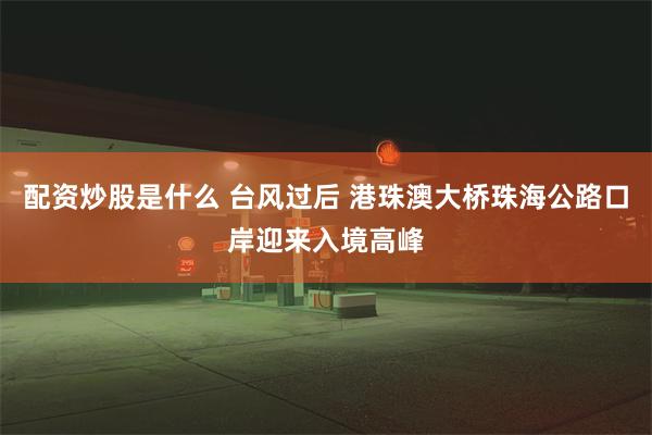 配资炒股是什么 台风过后 港珠澳大桥珠海公路口岸迎来入境高峰