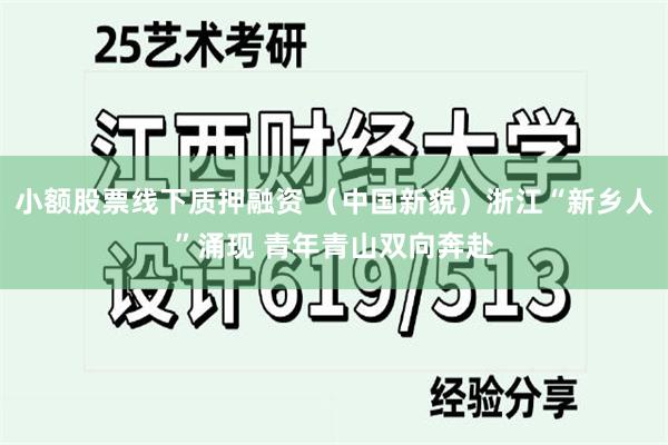 小额股票线下质押融资 （中国新貌）浙江“新乡人”涌现 青年青山双向奔赴