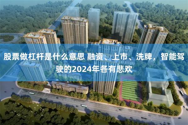 股票做杠杆是什么意思 融资、上市、洗牌，智能驾驶的2024年各有悲欢