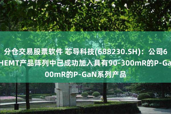 分仓交易股票软件 芯导科技(688230.SH)：公司650V GaN HEMT产品阵列中已成功加入具有90-300mR的P-GaN系列产品