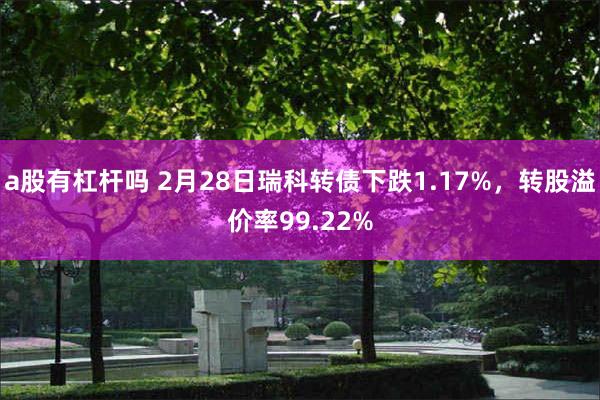 a股有杠杆吗 2月28日瑞科转债下跌1.17%，转股溢价率99.22%